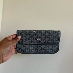 GOYARD GOYARDINE Gray St Louis Pouch wallet Grey